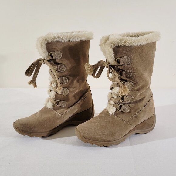 SPORTO JOJO Womens US 9.5M Suede Faux Fur Insulated Waterproof Shearling Boots - Picture 2 of 10